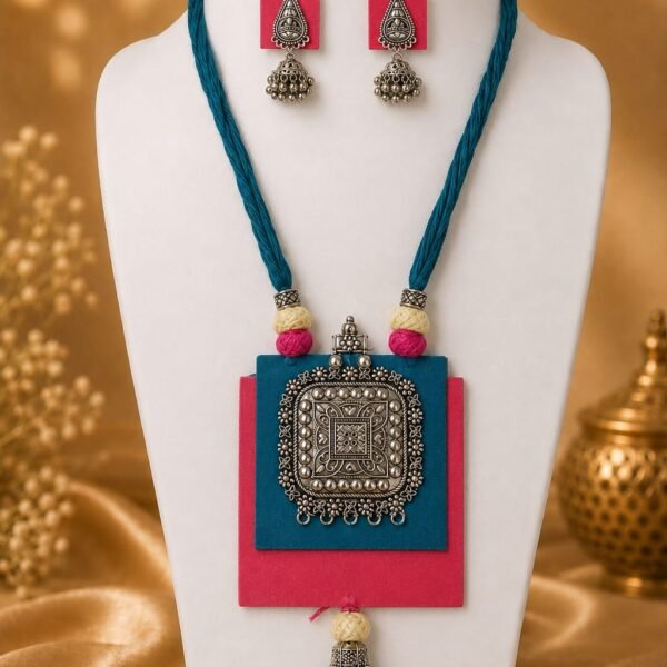Rose Lotus Mandala Jhumka Set